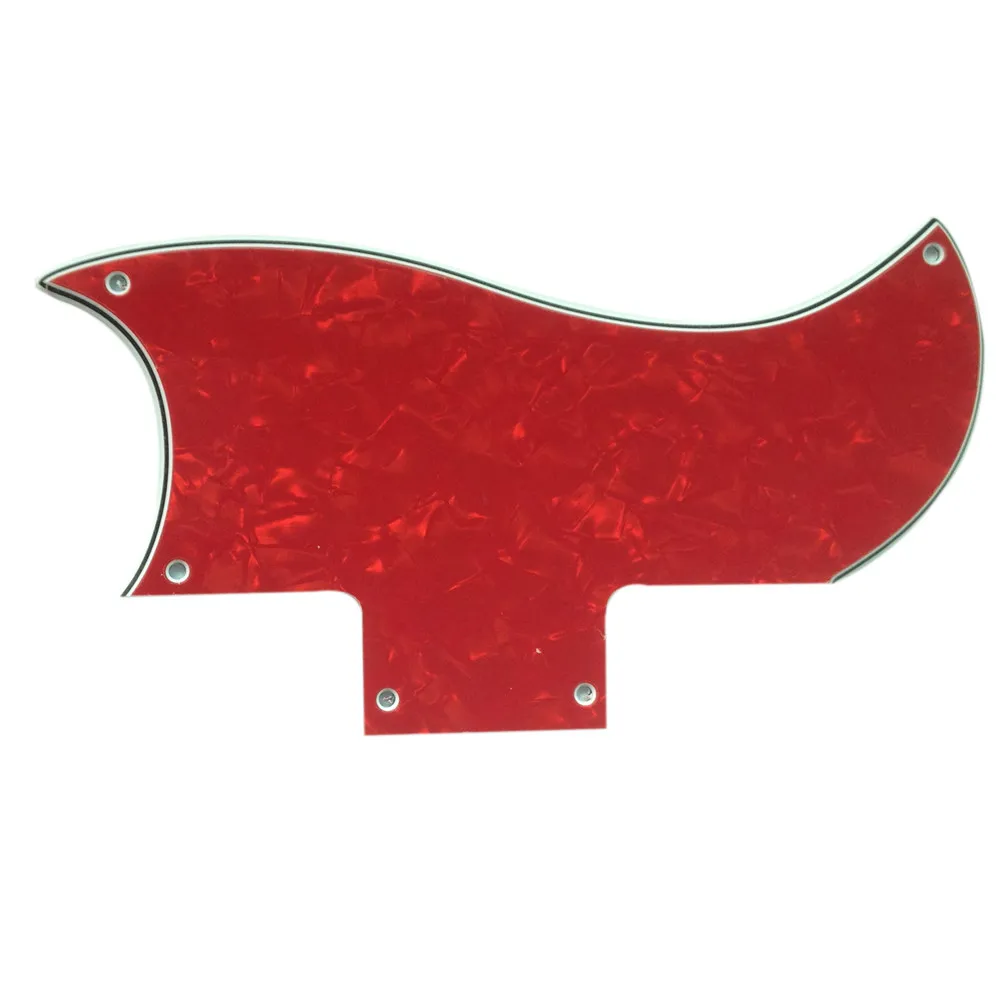 

Pleroo Custom Guitar pickgaurd - For 61 SG Guitar Pickguard Scratch Plate , 4 Ply Red Pearl