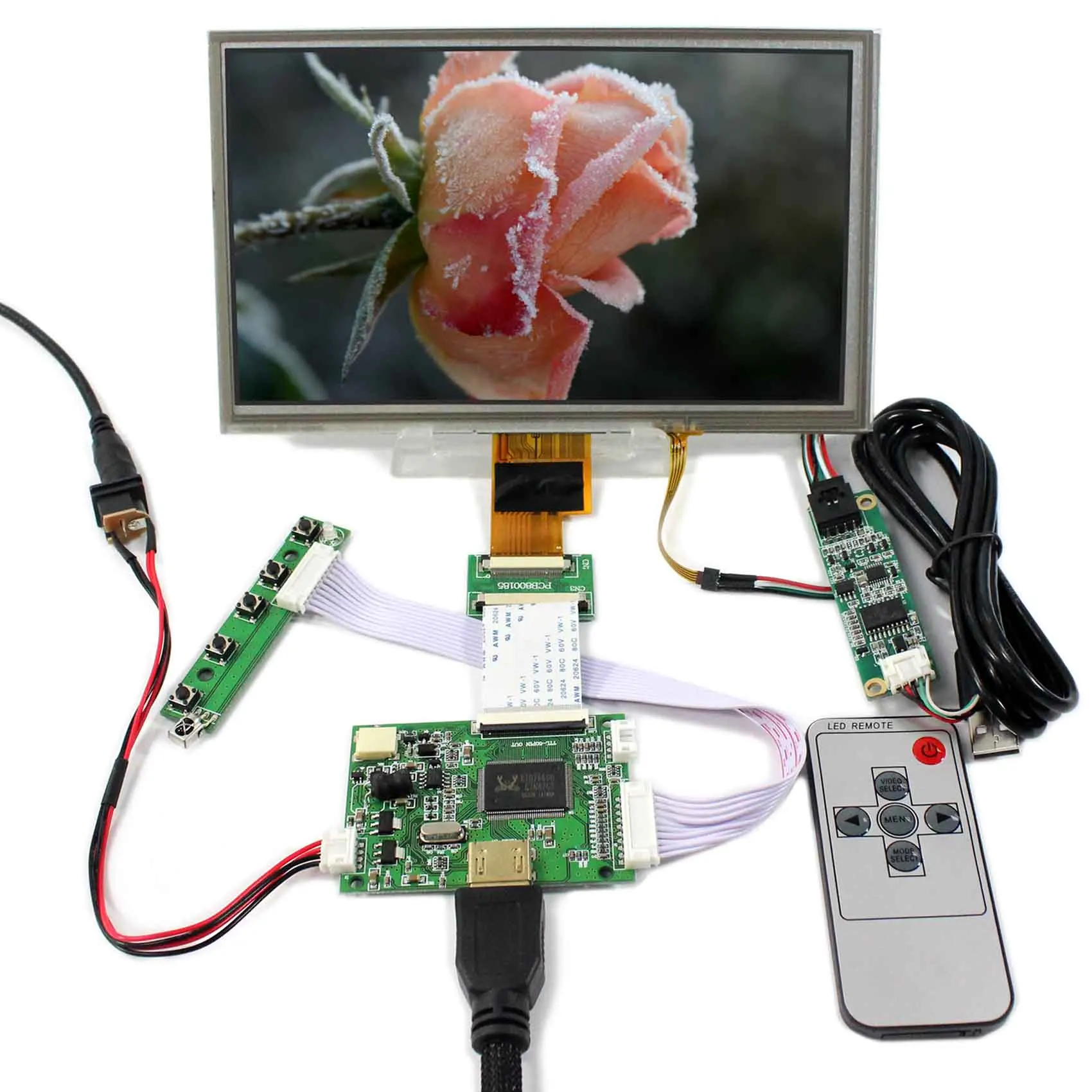 

HD MI LCD Controller Board+8inch ZJ080NA-08A 1024X600 LCD Screen With Touch Panel