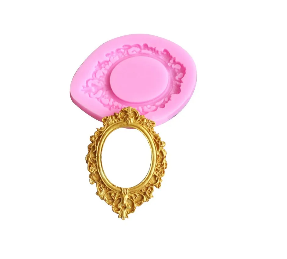 Retro Photo Frame Shape Fondant Cake Silicone Mold DIY Pastry Chocolate Mould Cake Decoration Candy Biscuits Molds Baking Tools