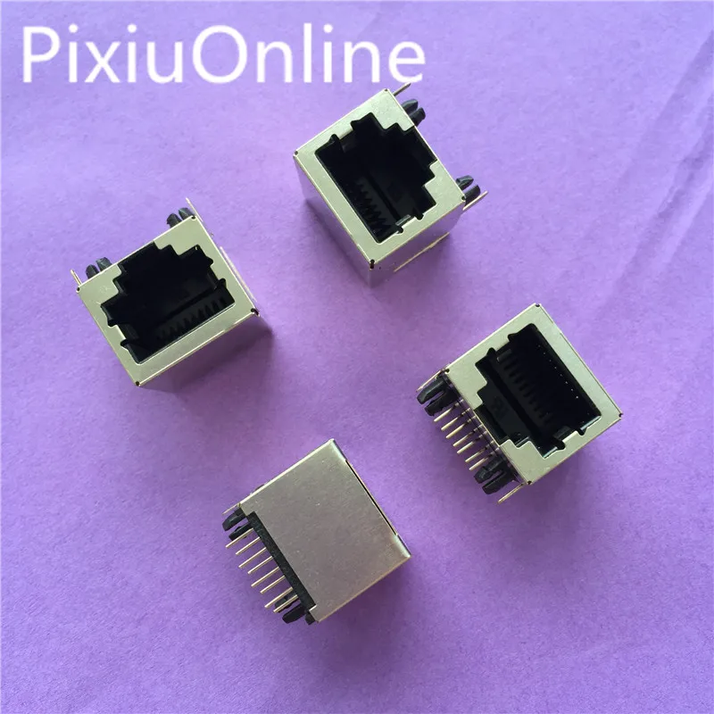 

10PCS/Lot YT2018 network interface RJ45 socket no lamp female 8P8C cable socket 18*13mm Brass Pin