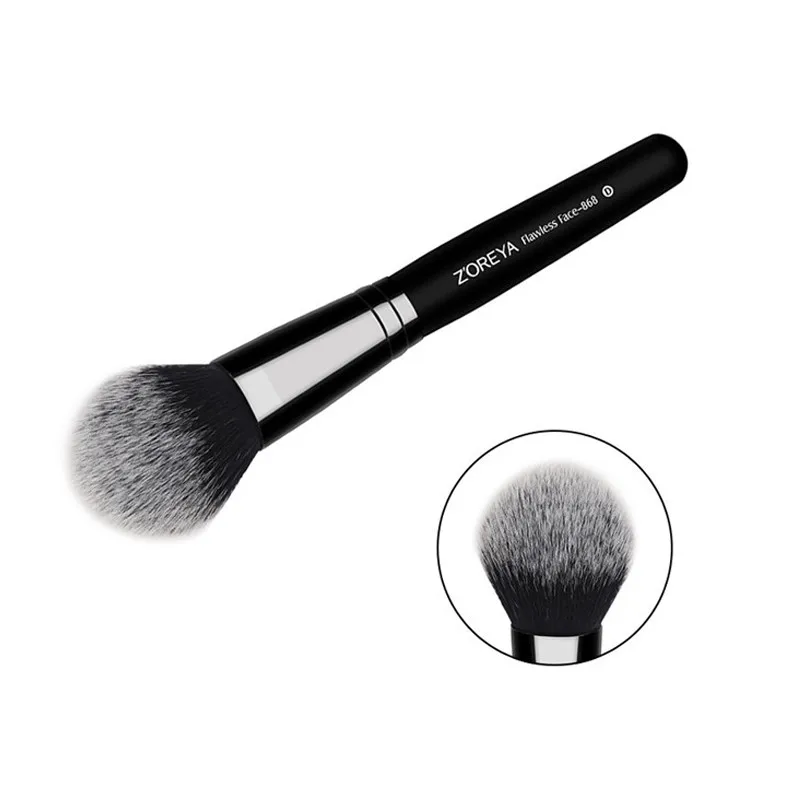 Zoreya Black Makeup Brushes Powder Highlight Blush Brush Eyeshadow Make Up Brushes Crease Eye Blending Short Shader Brow Mak