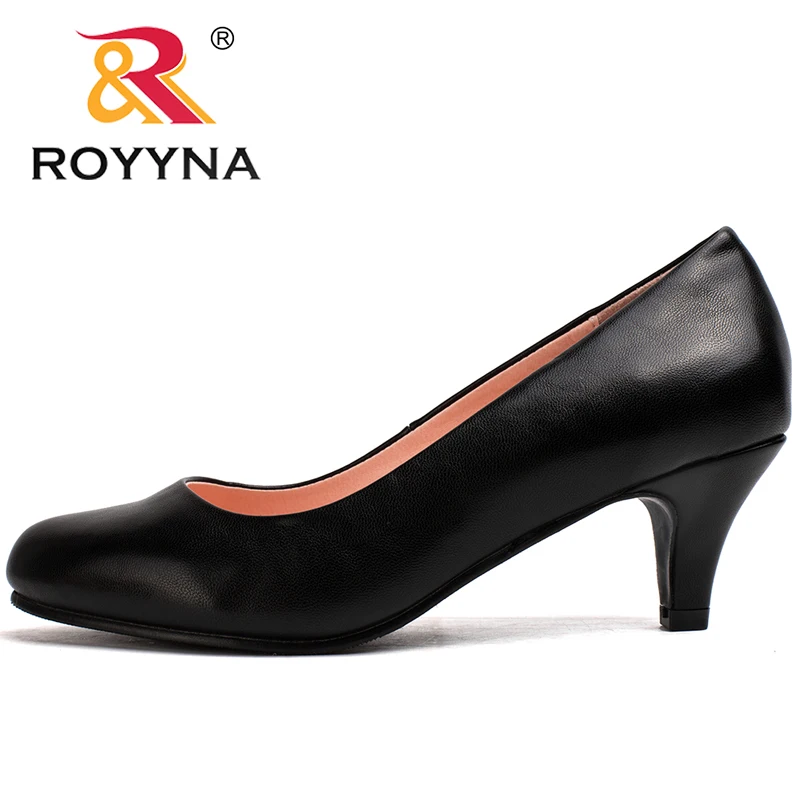 ROYYNA-zapatos de tacón de talla grande para mujer, calzado Sexy con punta redonda, suave, colorido, para primavera y otoño, envío gratis