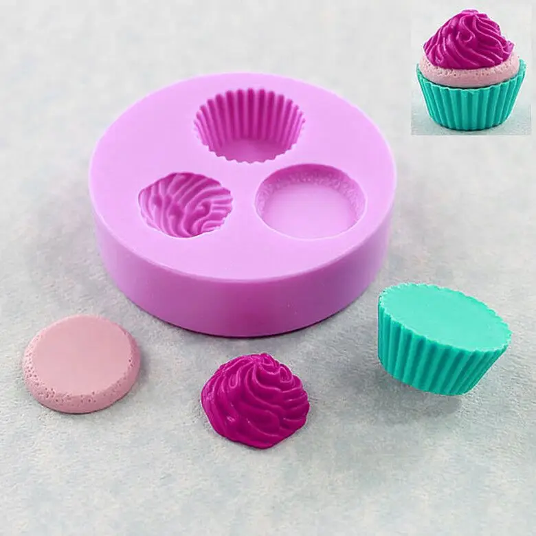 

ice cream shape silicone fandont mold Silica gel moulds Chocolate molds ice cream shape cake baking decoration tools candy mould