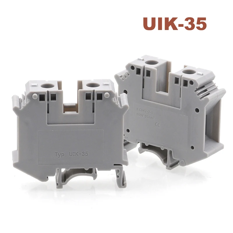 5 قطعة Din السكك الحديدية جبل المسمار محطة كتلة UK-35 Bornier سلك كهربائي كابلات الموصلات النحاس Morsettiera 35mm2 #4