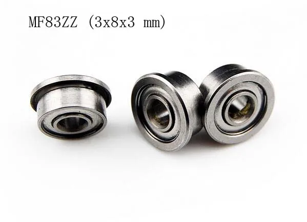 (10 peças) mf83zz (3x8x3mm) conjunto de rolamento de esferas de precisão com proteção de metal