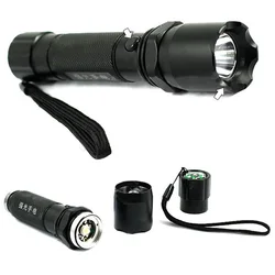 Waterproof shockproof Flashlight Bright LED 400 Lumens 3-Mode Tactical Flashlight Torch Lamp + Charge Practical Torch Lamp