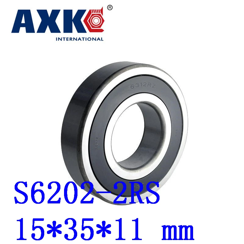 10PCS S6202-2RS Rodamientos Sus440c Environmental Corrosion Resistant Bearings with Rubber Seal Cover S6202 15mmx35mmx11mm Size