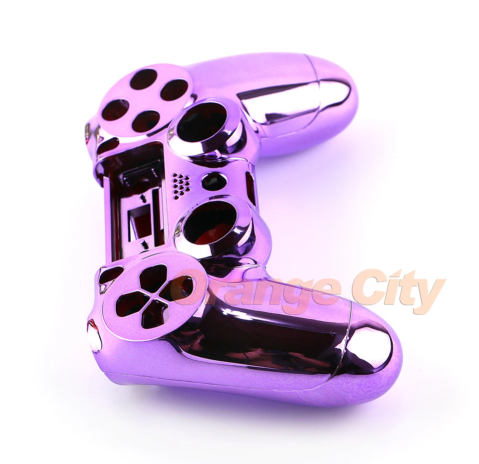 1PC Chrome Shell Case controller shell case For PS4 Wireless Controller without button parts 5pcs/lot