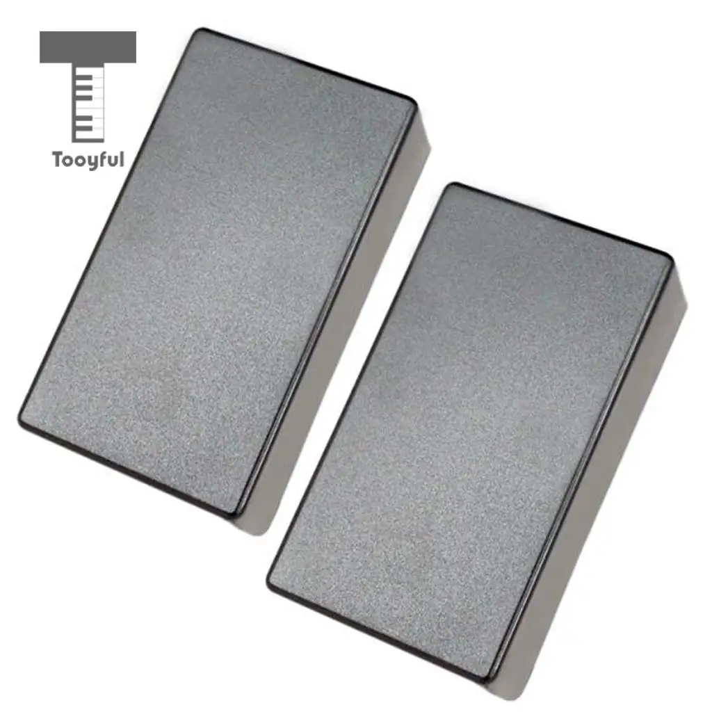 Tooyful-plástico selado fechado duplo bobina guitarra Humbucker captador capas, sem buraco para guitarra elétrica, decoração de parte musical, 2 pcs