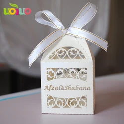 Popular Design Personalized White Laser Cut Wedding Box