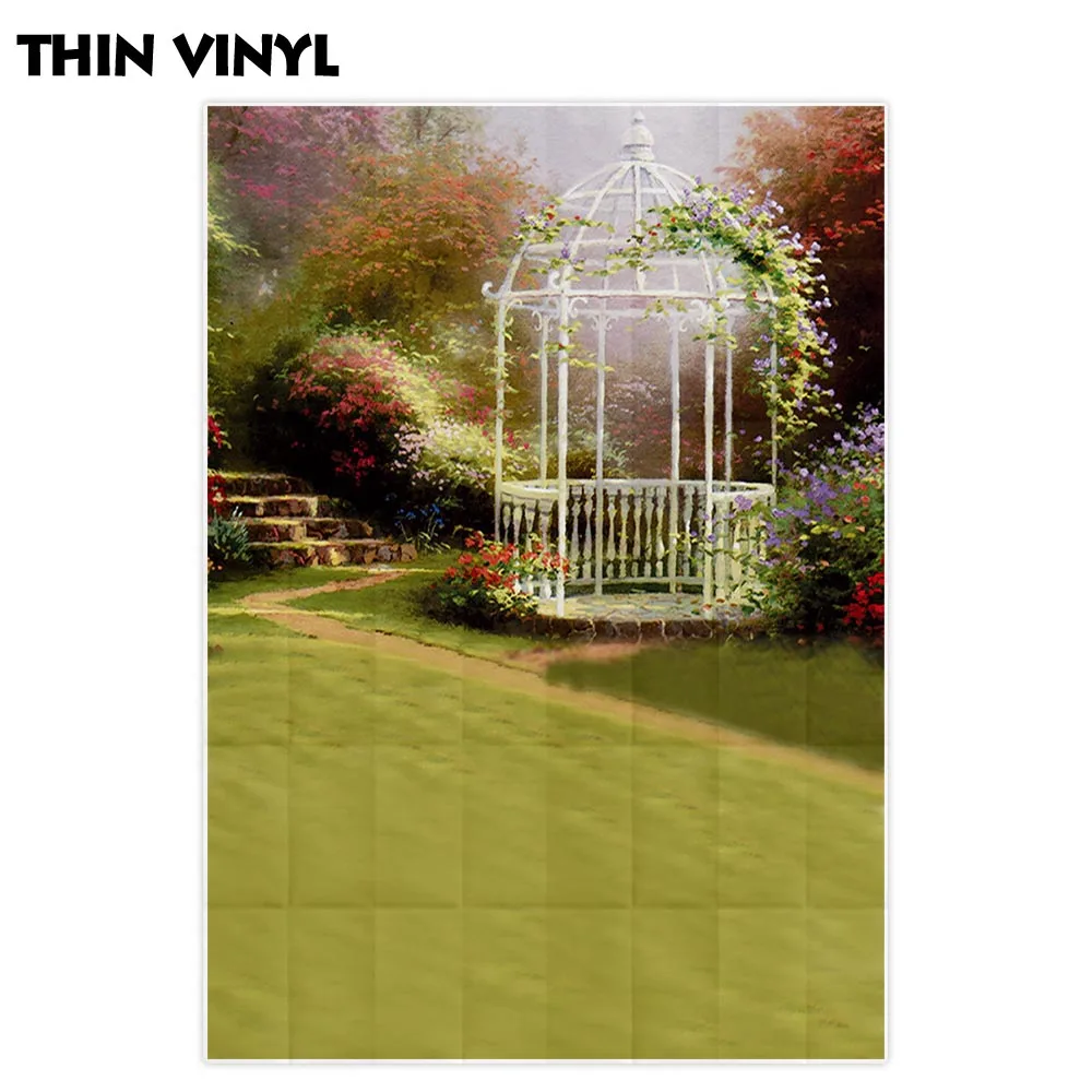 Fondo de fotografía Allenjoy jardín pabellón árboles de boda de verano foto telones de fondo photozone shoot photophone para estudio fotográfico