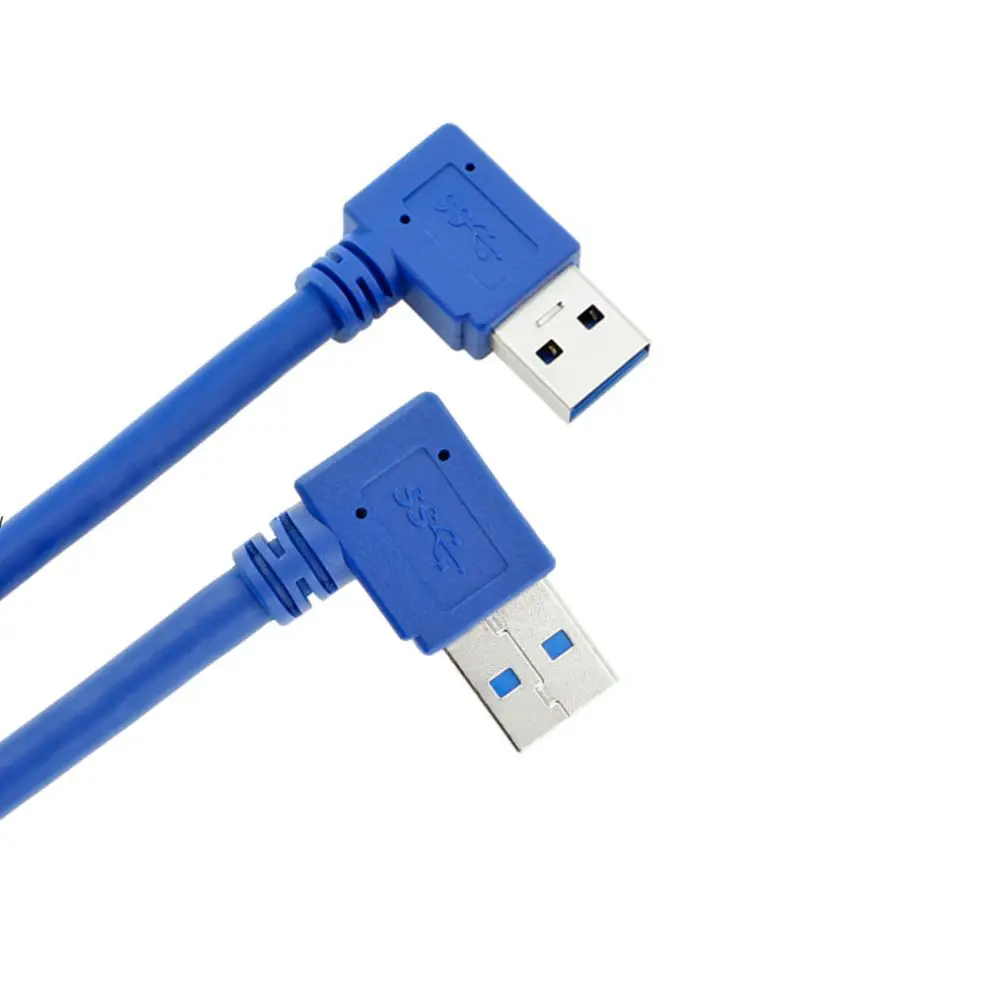 팔꿈치 USB3.0 남성-공용 모바일 하드 디스크 데이터 라인 왼쪽 및 오른쪽 굽힘 측면 라인 30CM 50CM