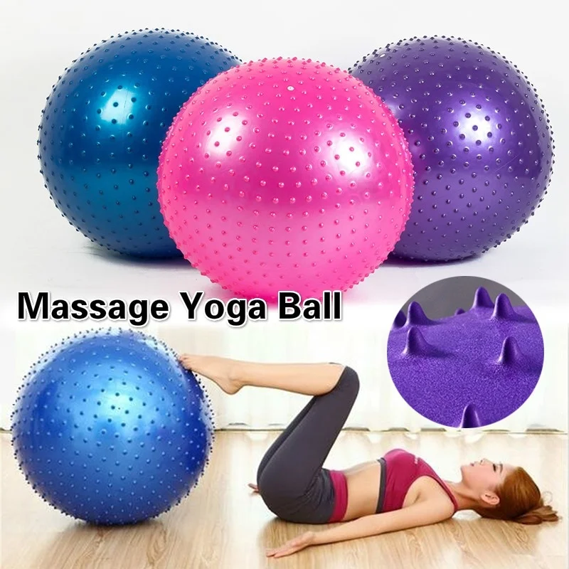 Message Point Yoga Balls Fitness Gym Balance Fitball Exercise Pilates Workout Barbed Massage Ball with Air Pump