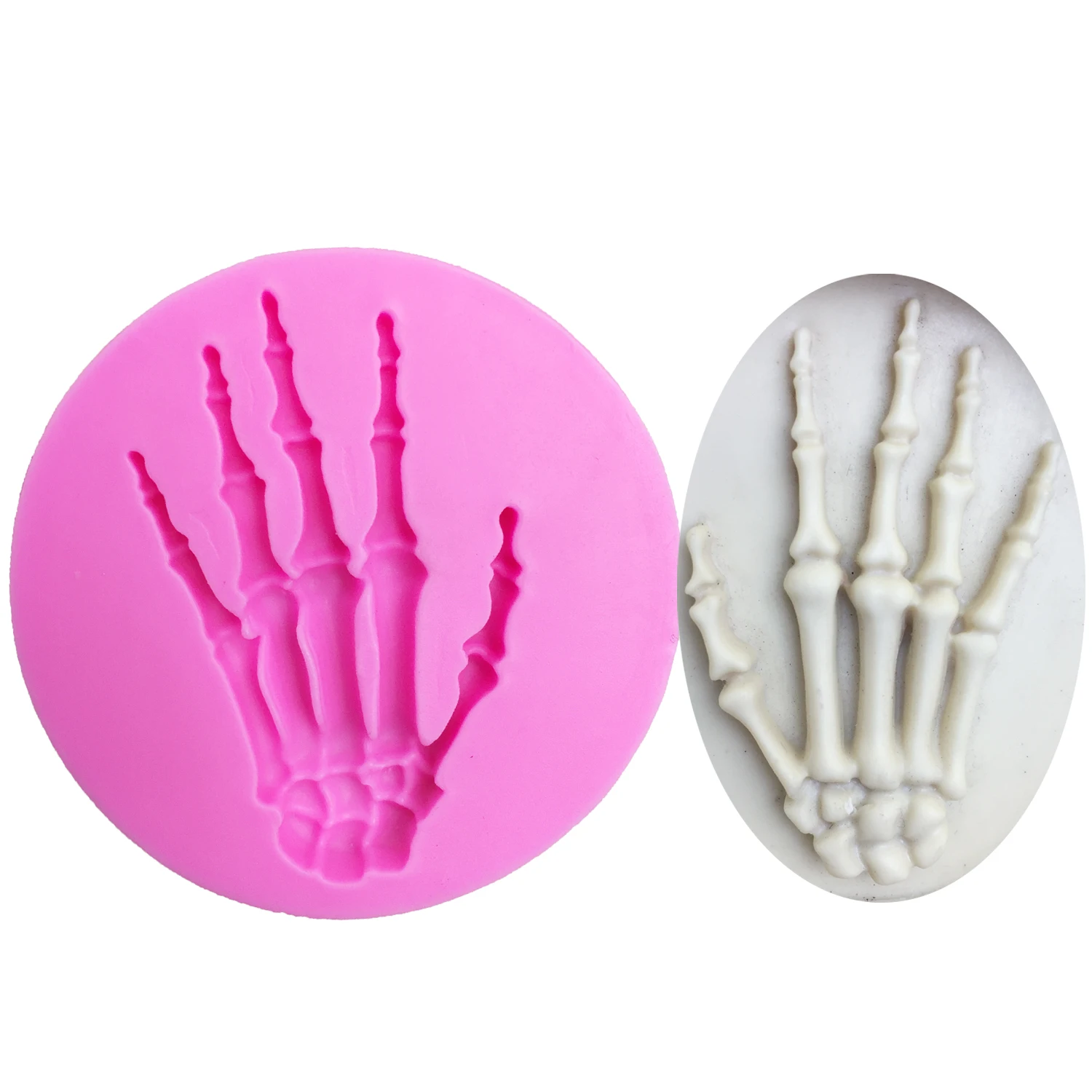 M0699 Skull Hand Halloween Silicone Mold Fondant Cake Decorating Tools Chocolate Candy gumpaste molds