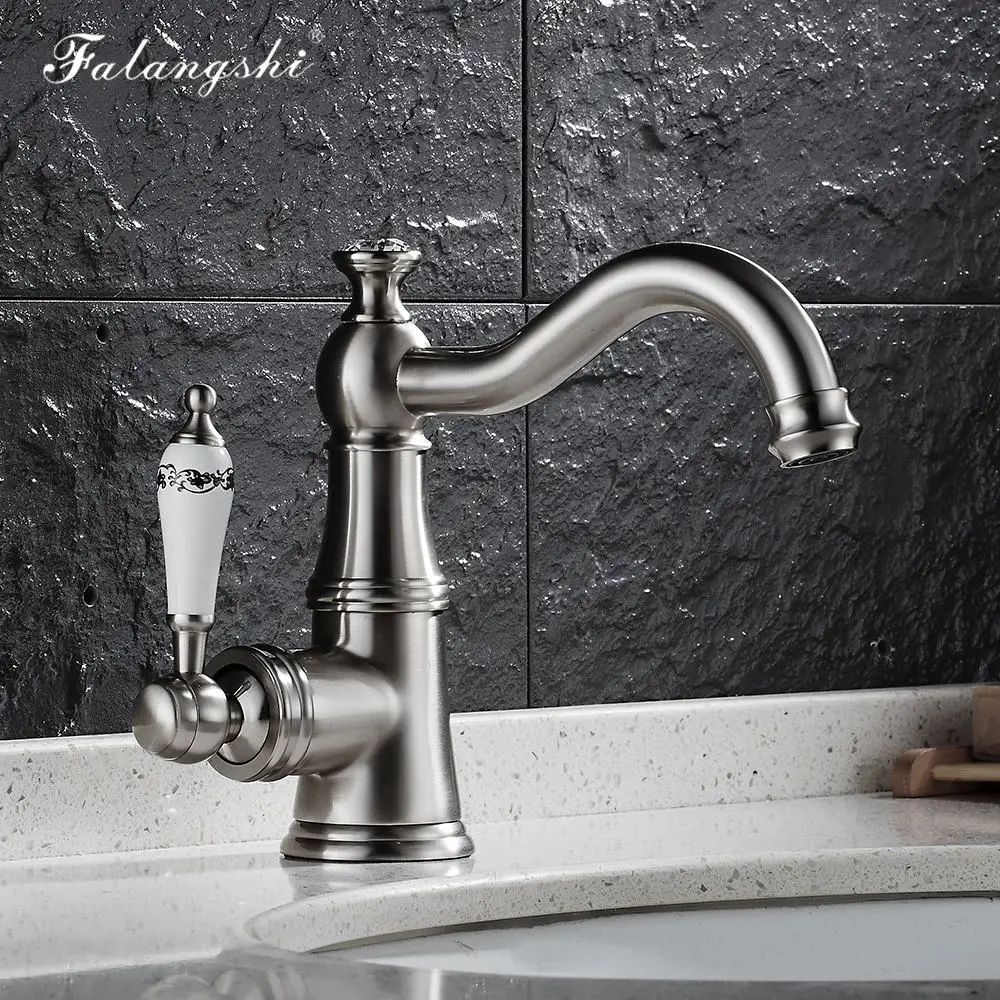 Imagem -04 - Torneira da Bacia de Bronze Preto Quente e Fria do Banheiro Lavatório Torneira Ouro Vessel Sink Mixer Faucet Swivel Cerâmica Lidar com Wb1068
