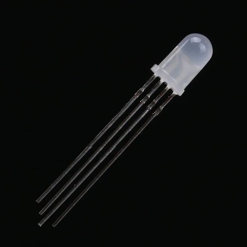 50PCS Multicolor 4pin 5mm RGB Led Diode Light Lamp diffused Tricolor Round Common Anode LED 5 mm Light Emitting Diode Multicolor