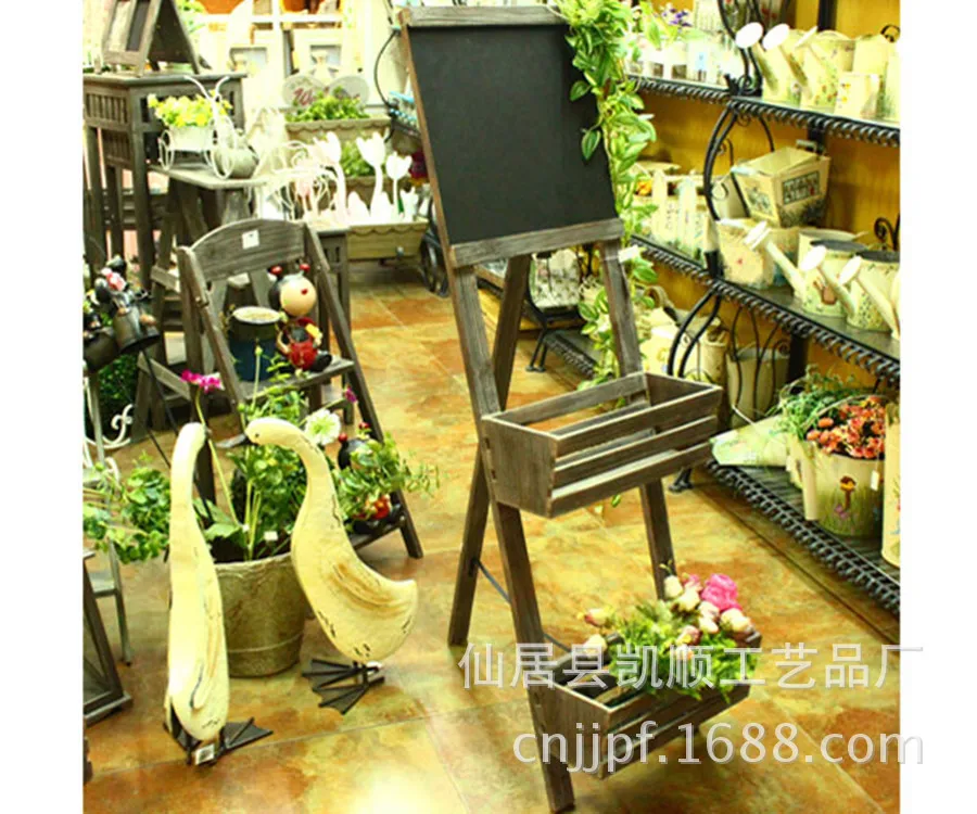 ZAKKA series American country style wood floor flower garden ornaments creative blackboard SH566