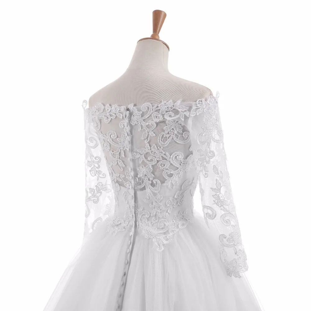 Vestido De Novia 2020 Günstige Spitze Brautkleider Langarm Herbst Winter Brautkleider Plus Größe Sexy Vintage Robe De mariage