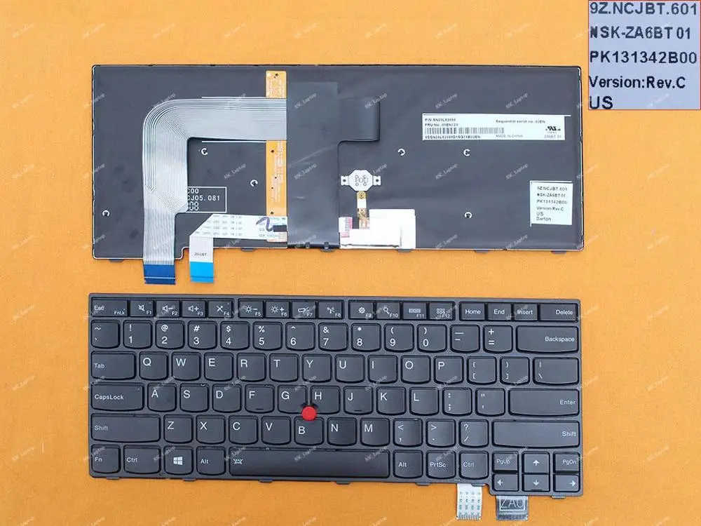 

Новая английская клавиатура QWERTY для IBM Lenovo Thinkpad T460S 9z. Ncjbt NSK-ZA6BT pk1342b00, подсветка, с указателем, черная рамка