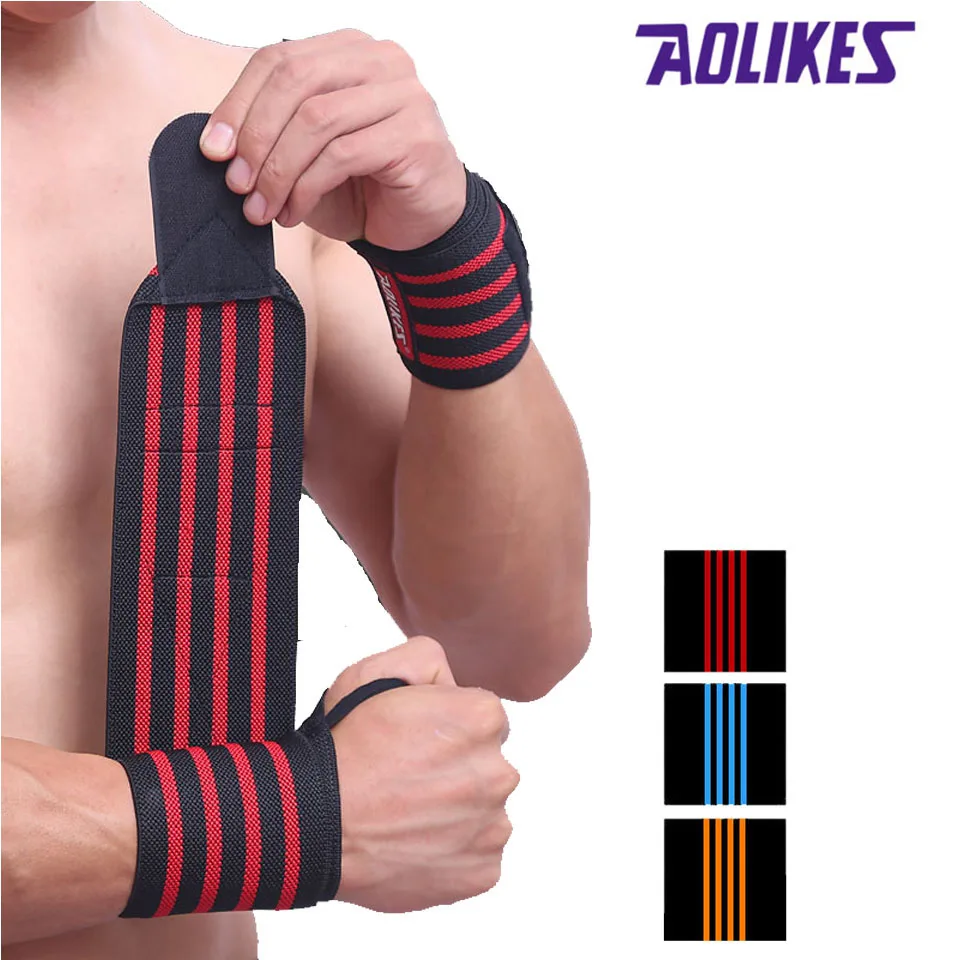 

AOLIKES 1PCS Hand Wraps Wrist Strap Weight Lifting Wrist Wraps Powerlifting Bodybuilding Breathable Wrist Support