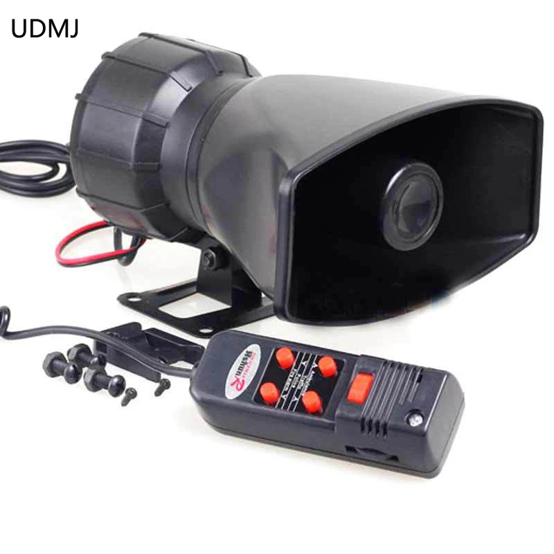 

UDMJ Motorcycle Car Auto Vehicle Van Truck 5Tone Electronic Loud Horn/Siren Police Firemen Ambulance Warning Alarm Loudspeaker