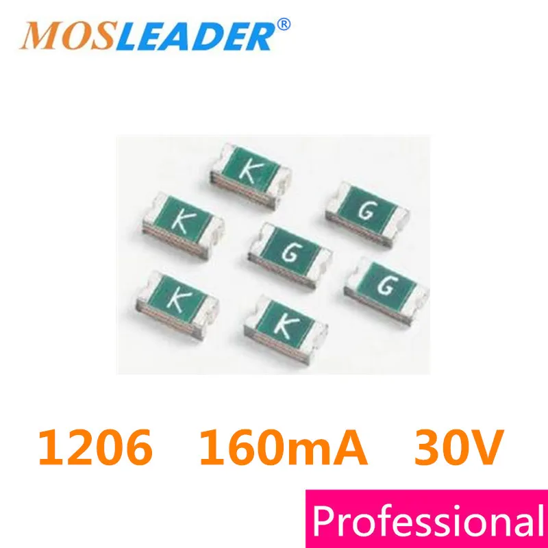 Mosleader PPTC 1206 160mA 30V 1000pcs 0.16A 3216 fuses SMD1206P016TF/30 Made in China