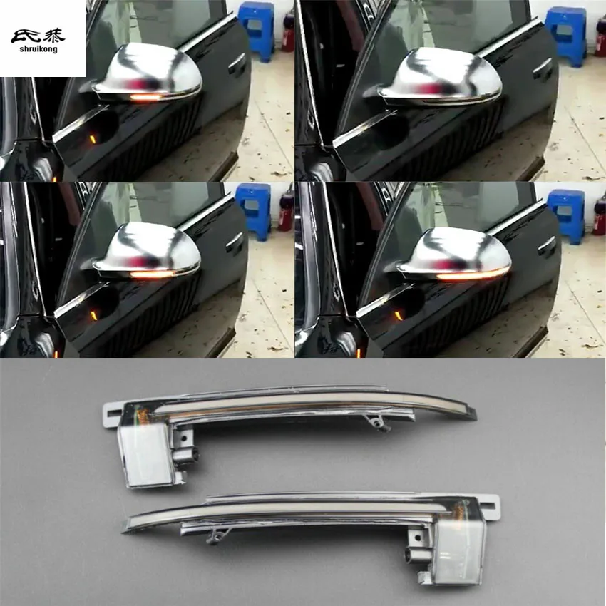 2pcs/lot Dynamic running water Blinker Indicator Rearview Mirror Turn Light for 2009-2011 AUDI A6 C6 4F2 car accessories