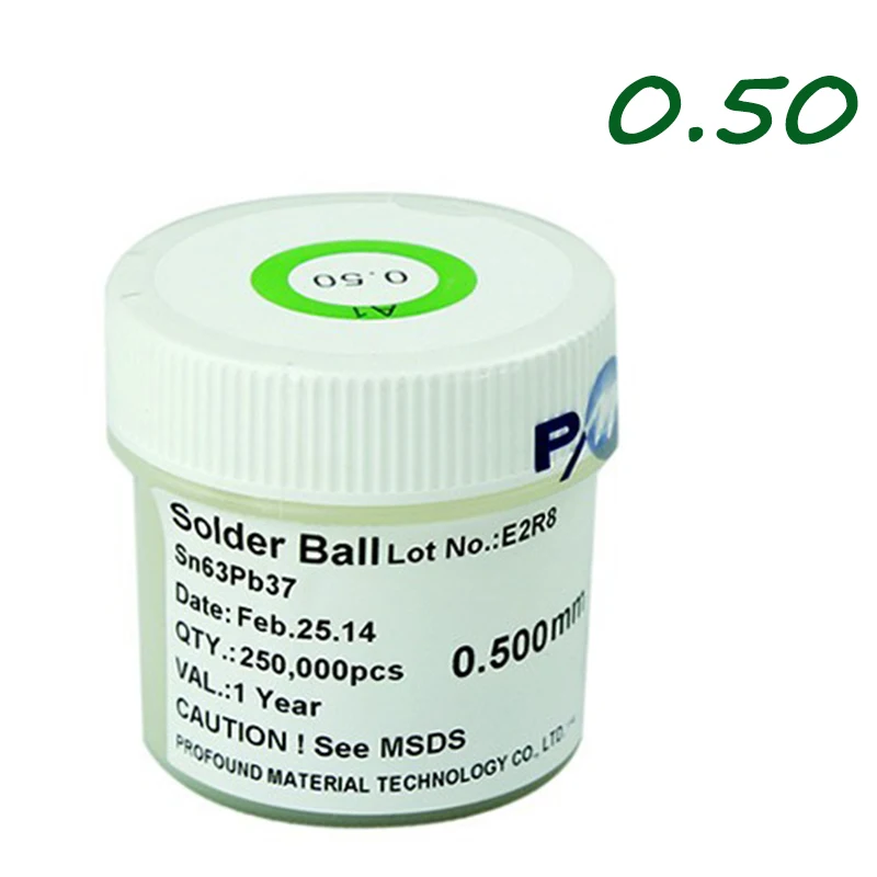 PMTC Leaded Balls BGA Solder Balls for Reballing Reworking 250K 0.5mm