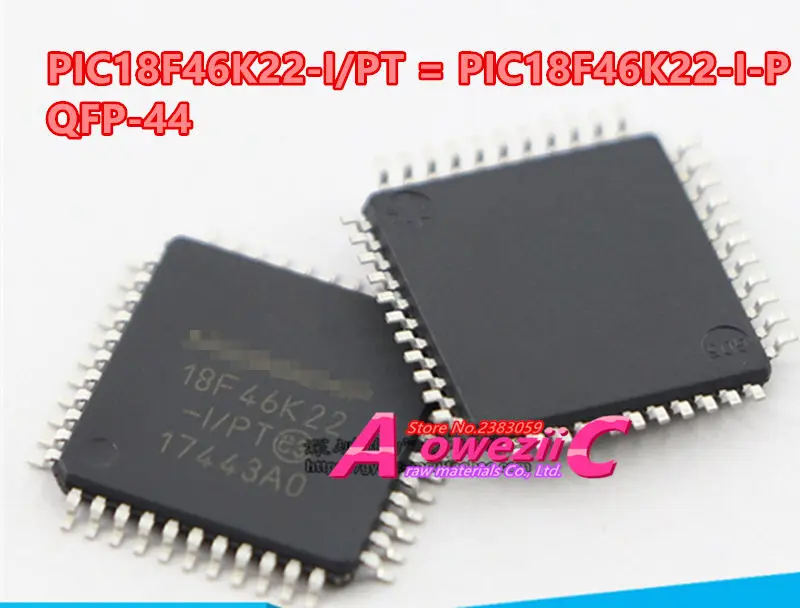 

Aoweziic 2018+ 100% new original PIC18F46K22-I/PT QFP-44 PIC18F46K22-I/P DIP-40 PIC18F46K22 MCU microcontroller