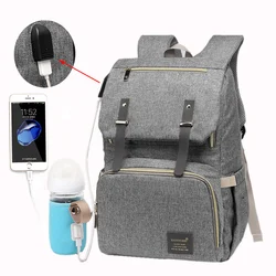 Diaper Bag Waterproof Travel Bags Baby Stroller Nappy Bag Daddy Large Capacity USB Rechargeable Independent Insulation Backpack