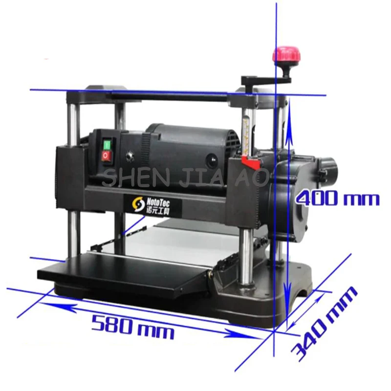 

12 Inch Exquisite Desktop Flat Knife Cutting Machine 220V 1500W Industrial /Home Automatic Feeding Woodworking Planer