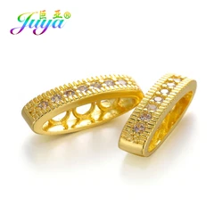 Juya Handmade 3 5 Holes Copper Decoration Separator Spacer Bars Accessories For Luxury Natural Stone Pearl Beads Jewelry Making