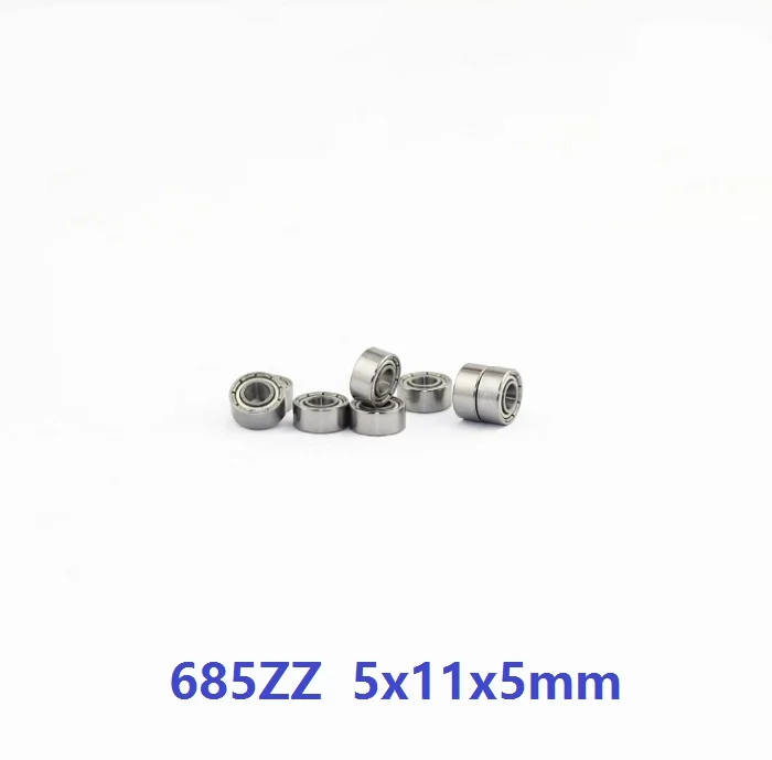 

100pcs/lot 685ZZ 685Z 685 ZZ 5x11x5 mm deep groove ball bearings Miniature high-carbon steel bearing 5*11*5mm