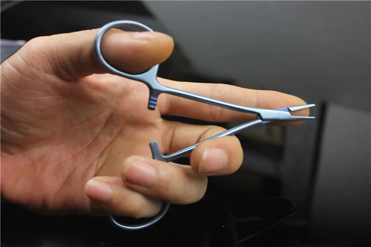 

Medical titanium alloy needle holder needle forceps Double-fold eyelids surgical use tool suture pliers thin needle Microsurger