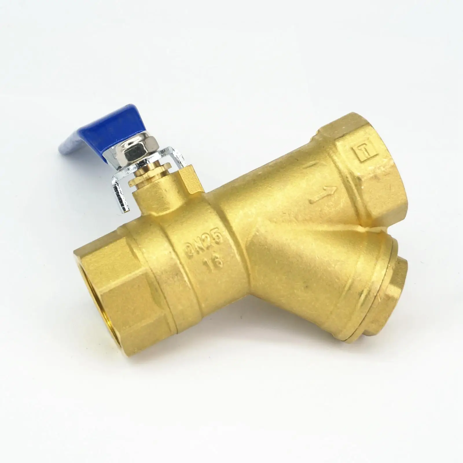 Messing Y Typ Sieb Filter Ball Ventil 1 "BSP Gleich Innengewinde