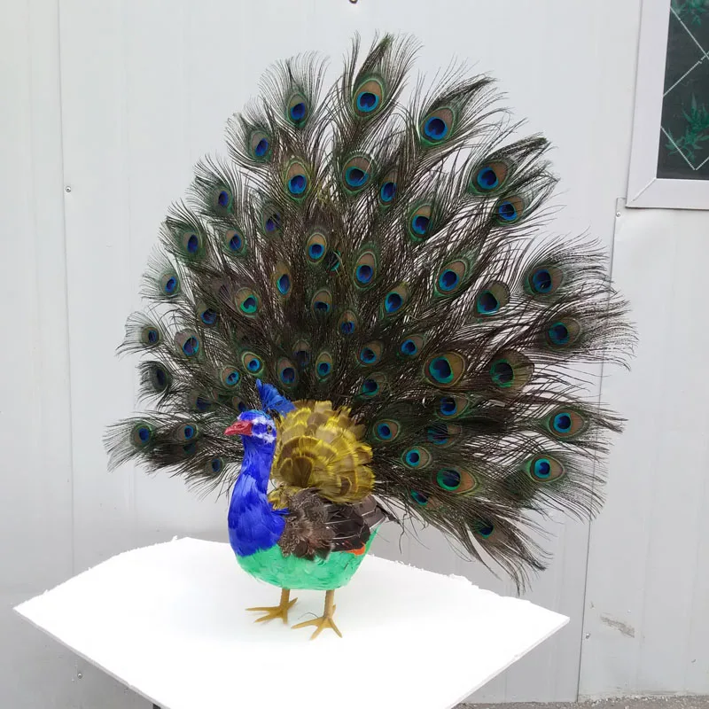 

foam&feathers peacock bird spreading tail feathers peacock large 65x60cm model cosplay prop.garden,party decoration gift w0747