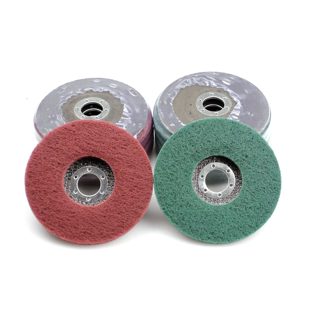 10 pieces 125*8*22mm Non-woven Flap Grinding Disc Nylon Polishing Wheel Angle Grinder Tools for Metal Polish