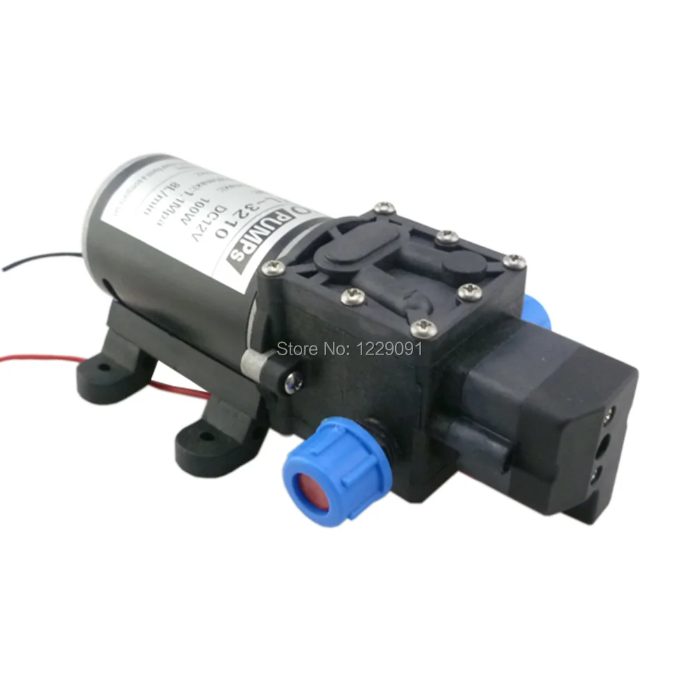 100W 8LPM Automatic pressure switch high pressure diaphragm self priming mini electric Water Pump 12v 24v dc