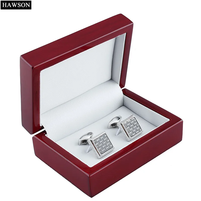 Hawson Brand  Jewelry Box Wooden Box Display Case Two Colors Trendy High Quality cufflinks Jewelry Box