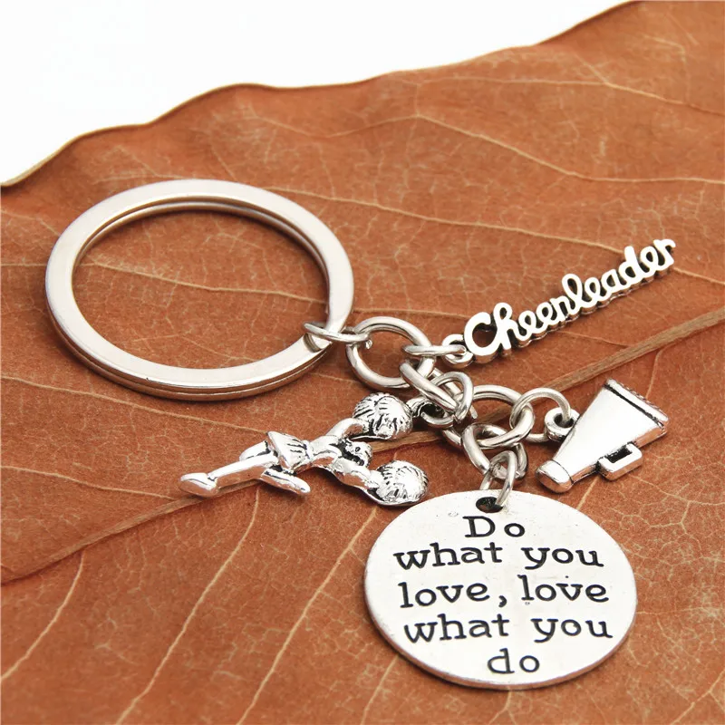 1pc Cheerleader Keychain Cheer Team Charms Keyring Teenager Gift Keychains&lanyards Dropshipping Cheer Jewelry E2034