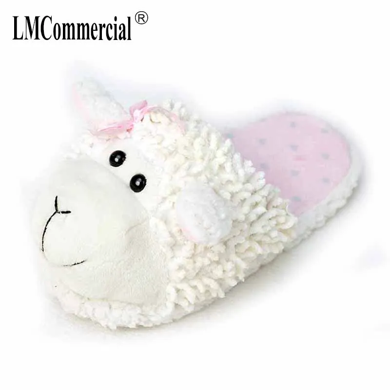 Lovers Warm Woman Slippers Winter Plush Home Floor Shoes House Slippers Children fur slippers Women Anime Cartoon Slippers