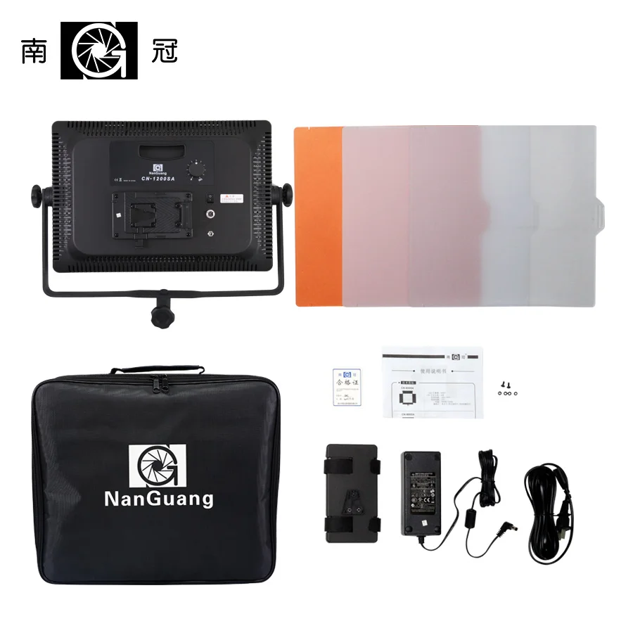 Nanlite CN-1200SA leds 5600k lux led video studio licht panel mit v lock batterie halterung extreme cri ra 95