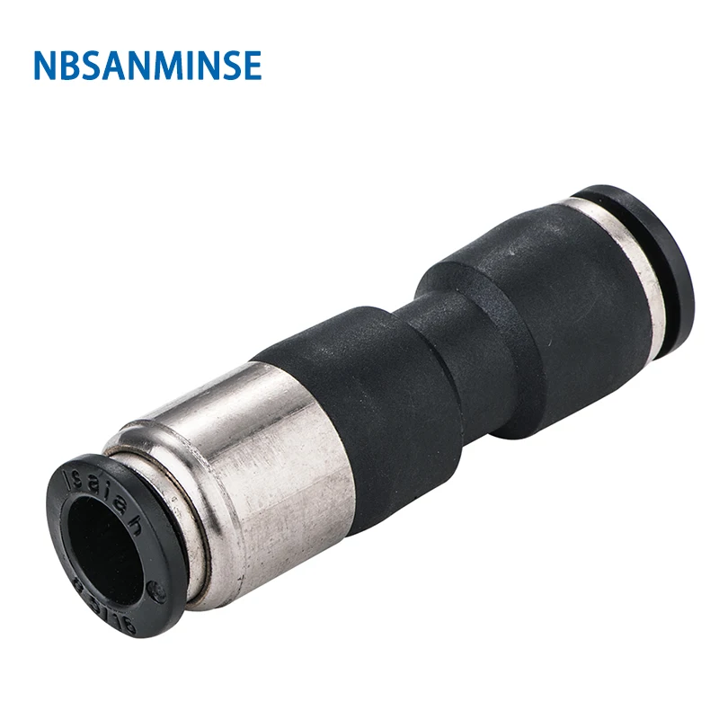 10Pcs/Lot SPU Pneumatic Fitting Union Straight Air Pneumatic Push In Self-Sealing Stop Valve Check Valve NBSANMINSE