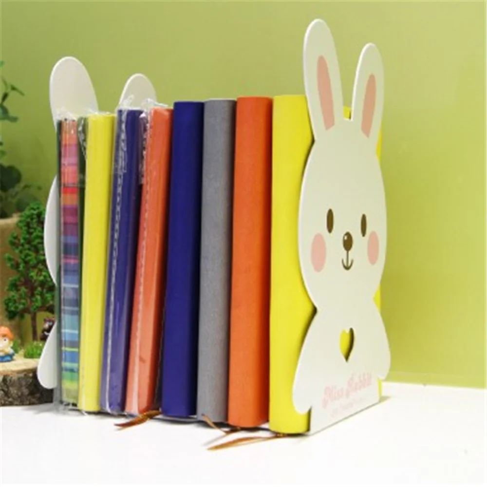 

2pcs/lot Cheap Carton Rabbit Panda Metal Bookend Shelf Bookend Holder Office School Supplies Stationery