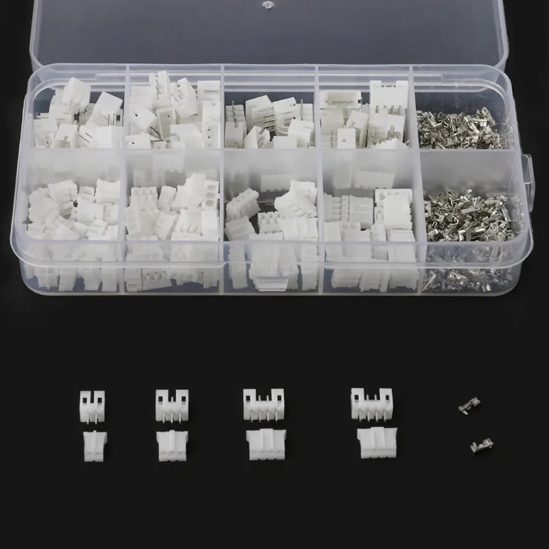 

270Pcs/90 Sets PH 2.0mm 2 3 4 Pin Plug Connector Male Female Crimps DIP In A Box