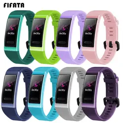 FIFATA Colorful Soft Replacement Silicone Sport Strap For Huawei Band 3 Smart Bracelet For Huawei Band 3 Pro Watch Accessories