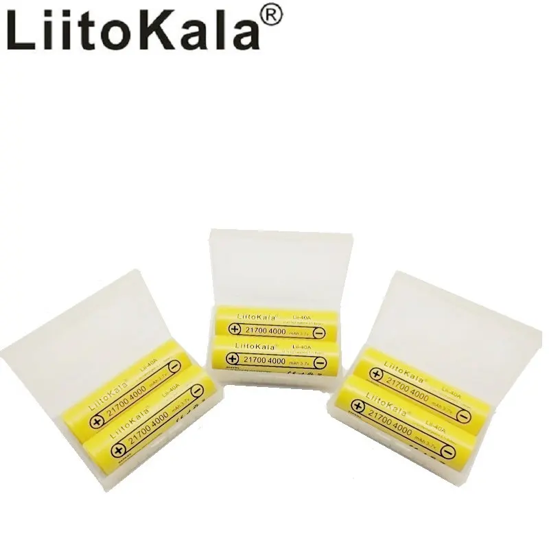 2-14 sztuk LiitoKala Lii-40A 21700 4000mah Li-Ni bateria 3.7V 40A 3.7V 30A moc 5C szybkość rozładowania