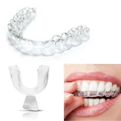 Novo 4 pçs silicone noite protetor de boca para os dentes clenching moagem dental mordida sleep aid branqueamento dentes boca bandeja