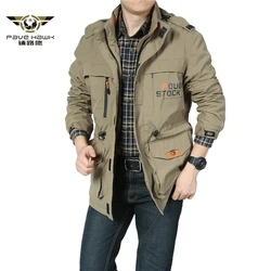 Bomber Jacket Men Spring Multi-pocket Military Tactical Jacket Waterproof Windbreaker Men Autumn Coats Plus Size 4XL