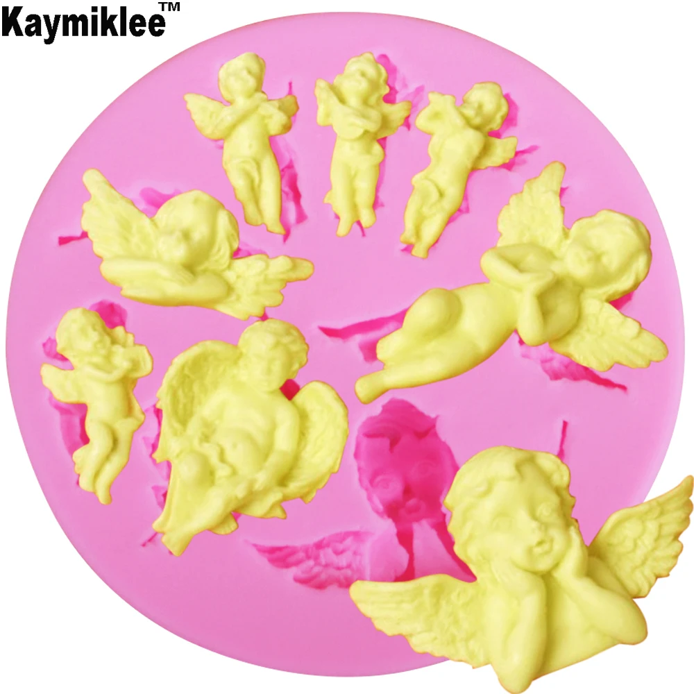 M985 Angel Baby Silicone Mold Decorating Tools Chocolate Gumpaste Soap Mold DIY Cookies Confectionery Kitchen Bakeware